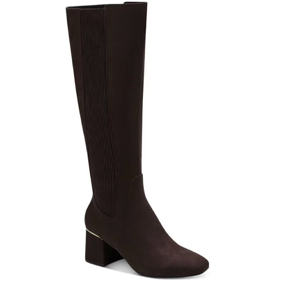 Alfani Womens Rae Microsuede Tall Knee-High Boots